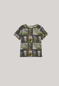 Apollo Tee | Charcoal Archive Floral