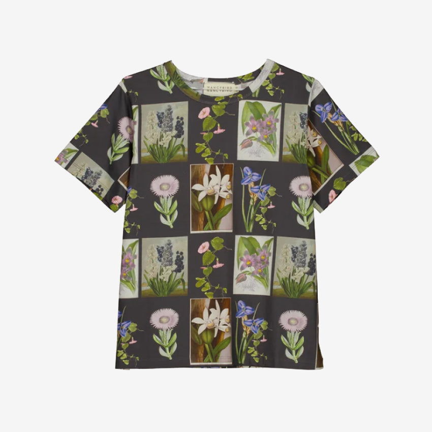 Apollo Tee | Charcoal Archive Floral