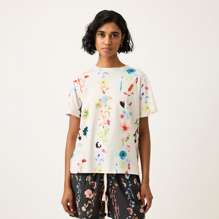 Apollo Tee | Watercolour Cream