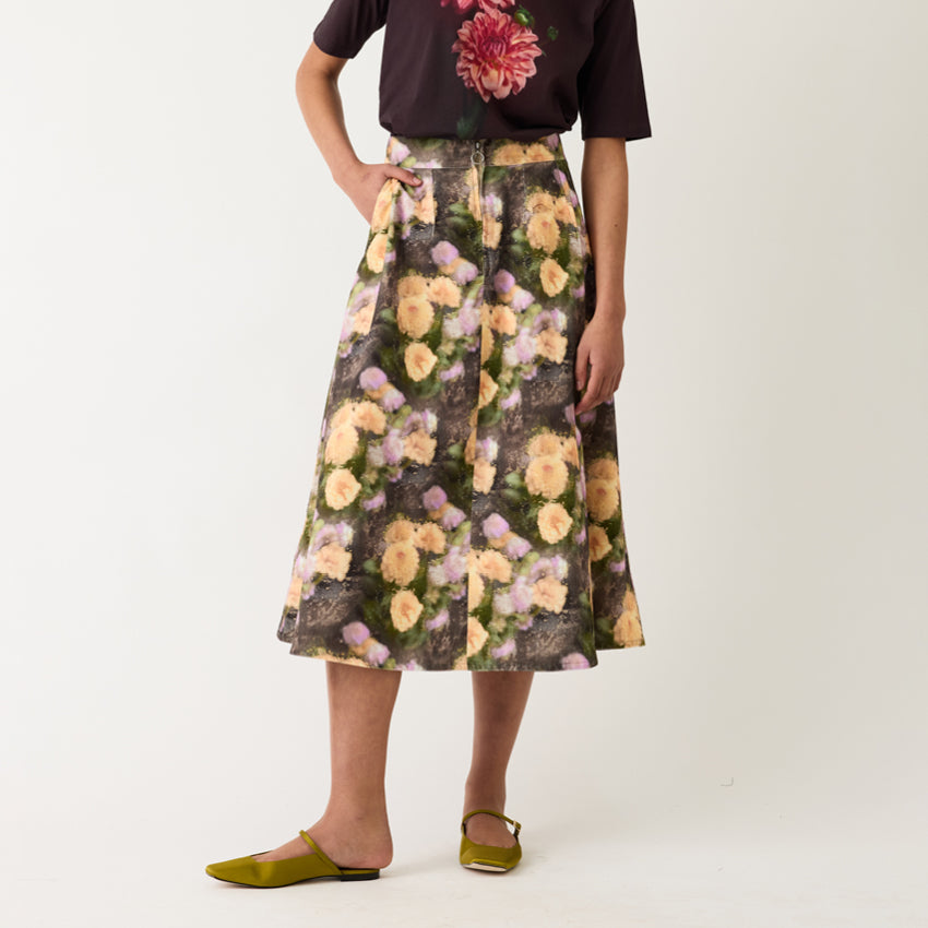 Aries Skirt | Rain Floral