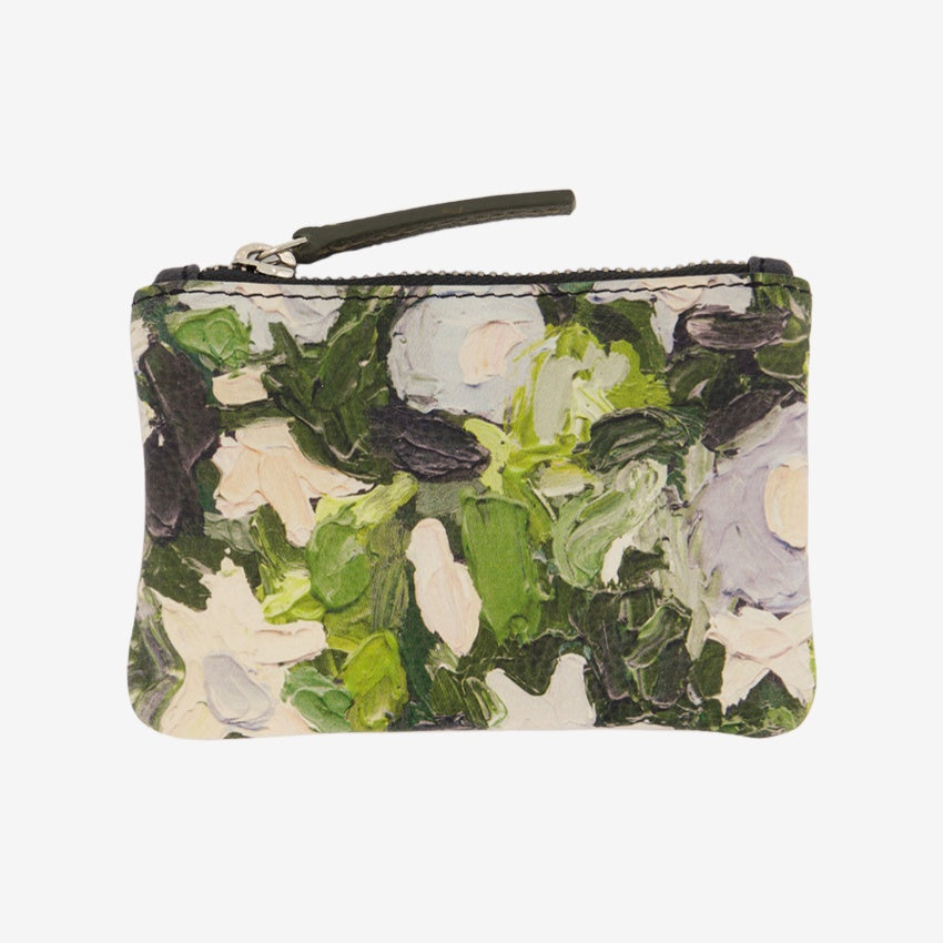 The Nancybird Garden Card Purse on a grey background 