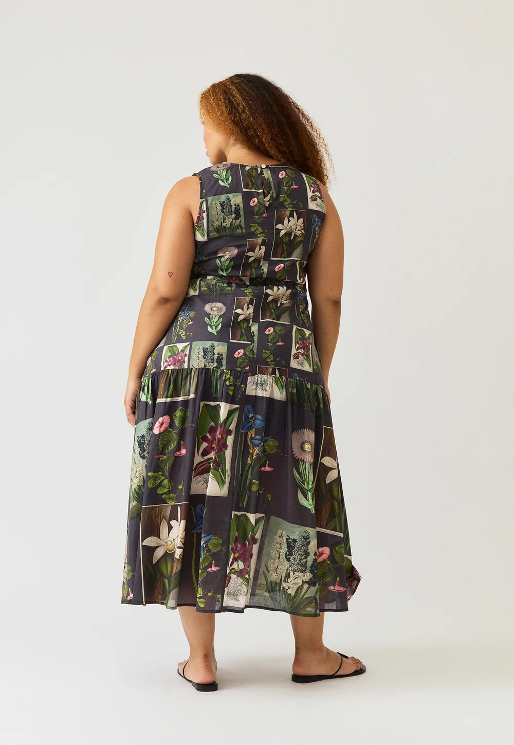 Clementine Dress | Charcoal Archive Floral