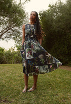 Clementine Dress | Charcoal Archive Floral