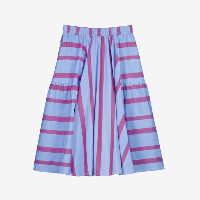 Eula Skirt | Raspberry Stripe