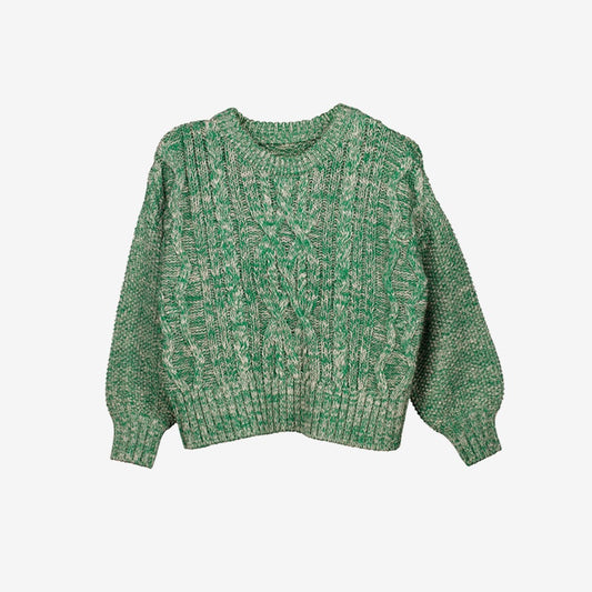 Gigi Cable Knit | Emerald Splice