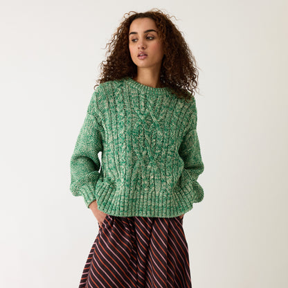 Gigi Cable Knit | Emerald Splice