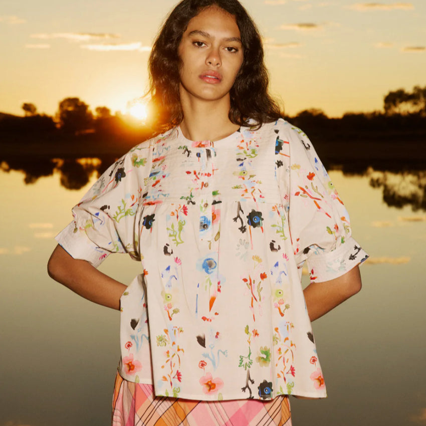 Gwen Blouse | Watercolour Cream