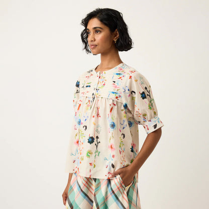 Gwen Blouse | Watercolour Cream