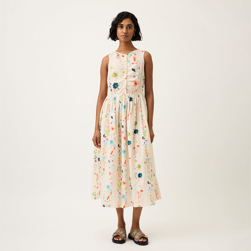 Khai Dress | Watercolour Cream