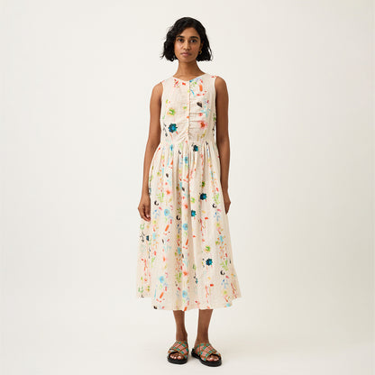 Khai Dress | Watercolour Cream