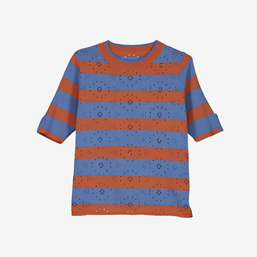 Rana Knit Tee | Terracotta Striped