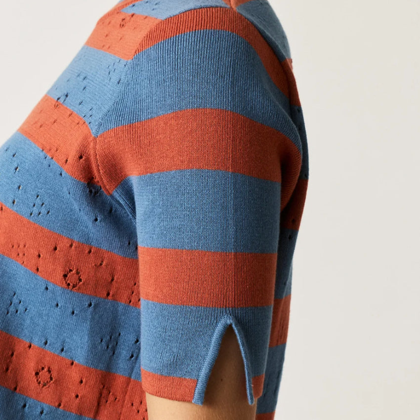 Rana Knit Tee | Terracotta Striped