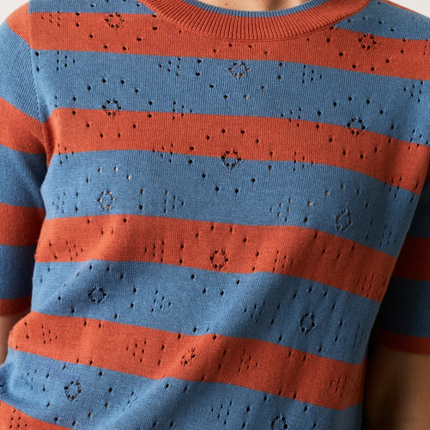 Rana Knit Tee | Terracotta Striped
