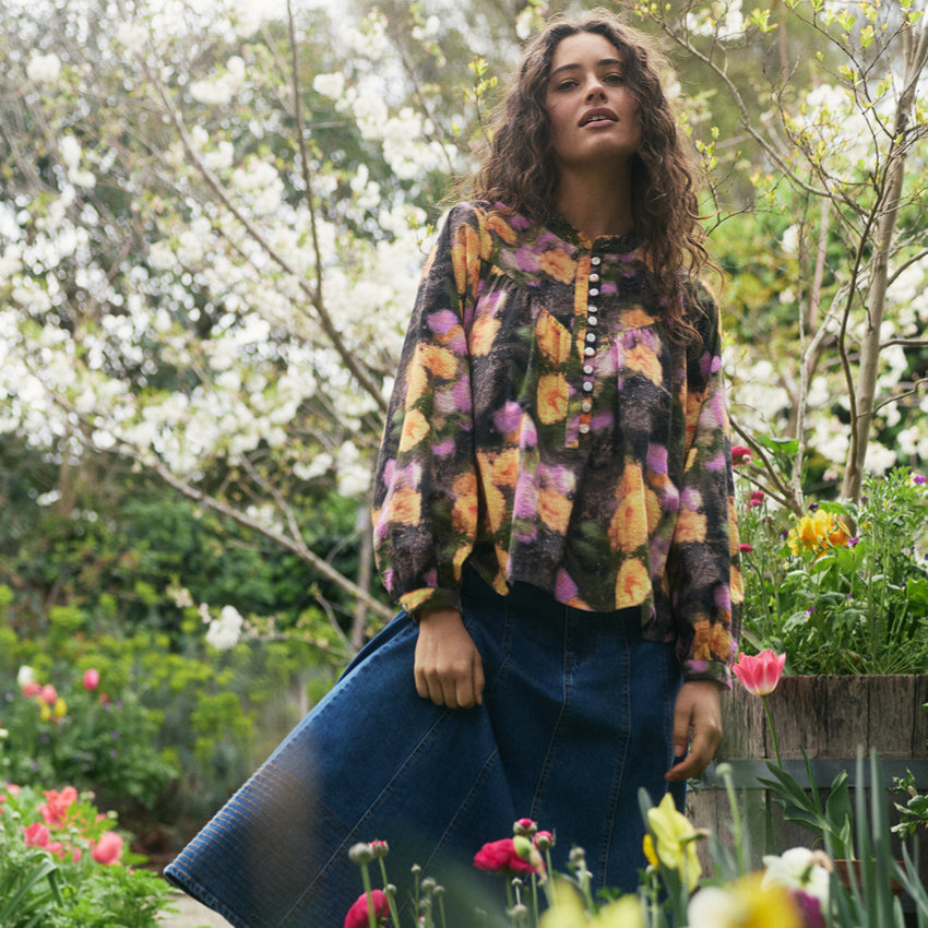 Sierra Blouse | Rain Floral