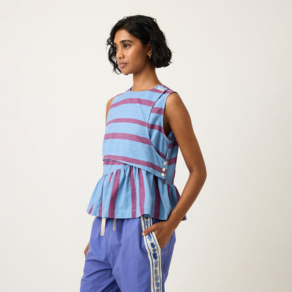 Simpson Top | Raspberry Stripe