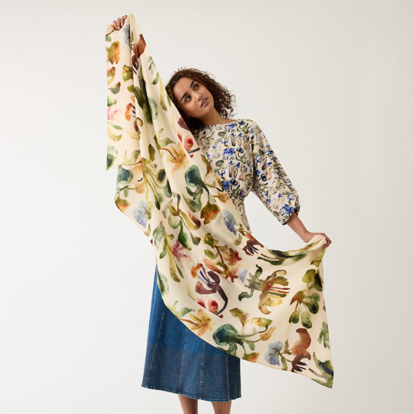 Wool Scarf | Watercolour Collage