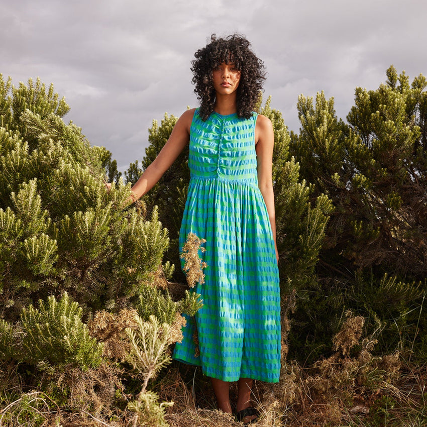 Khai Dress | Verdant Check