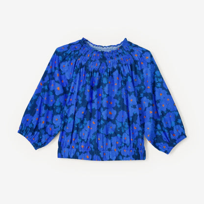 The Nancybird Maha Top in Midnight Floral on a blank background