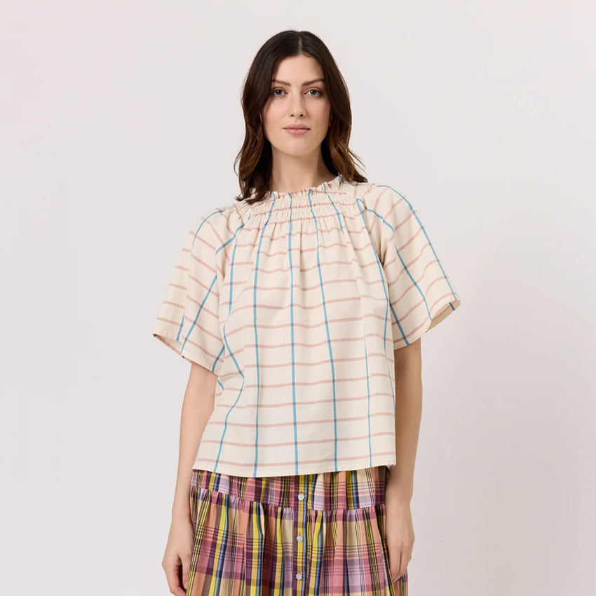 Meadows Frill Top | Cream Check