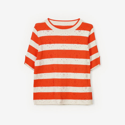 Rana Knit Tee | Red Stripe