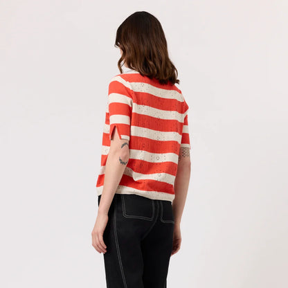 Rana Knit Tee | Red Stripe