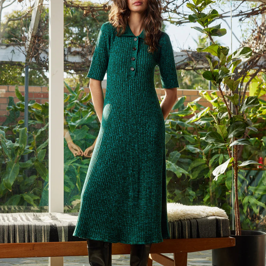 最先端 SIWEM SIWEM(シウム) JADE KNIT KNIT DRESS レディース