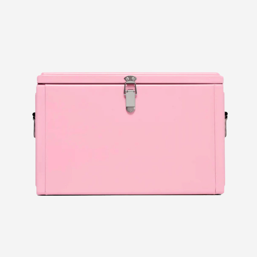 The Napoleon Goods Chilly Bin in Candy Pink on a blank background