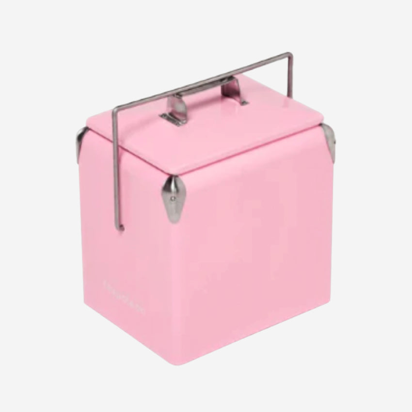 The Napoleon Goods Mini Chilly Bin in Candy Pink on a blank background