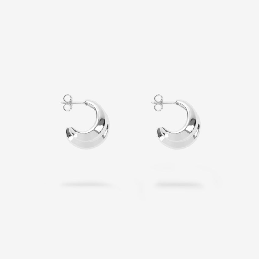 The Nina Gordon Small Mega Hoops in Sterling Silver