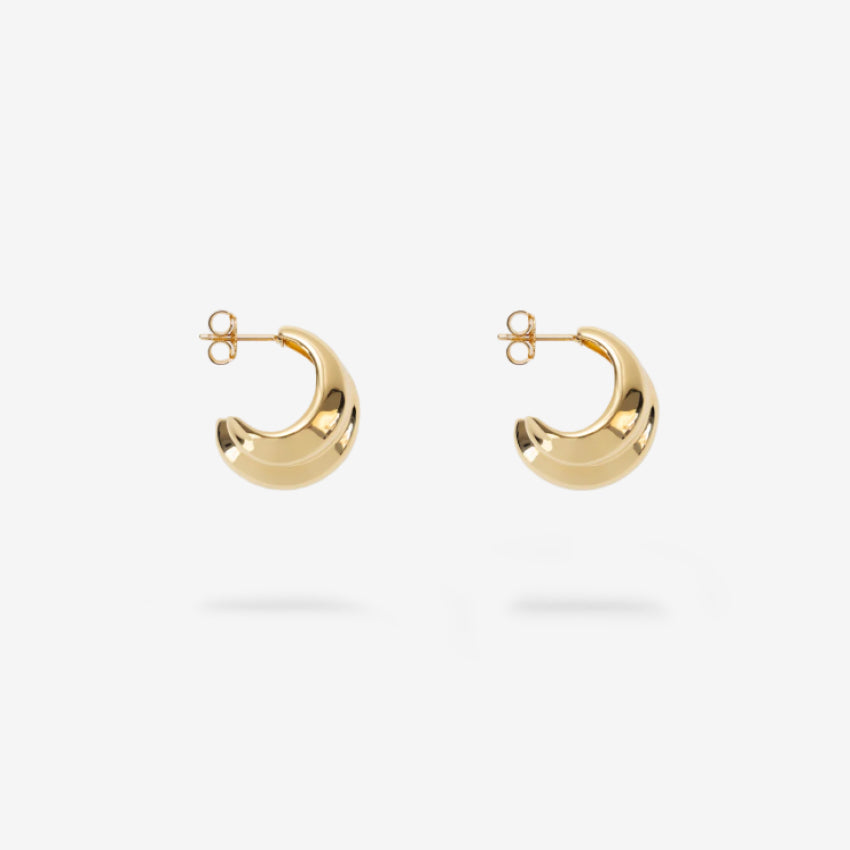 The Nina Gordon Small Mega Hoops in Gold Plated 