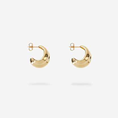 The Nina Gordon Small Mega Hoops in Gold Plated 