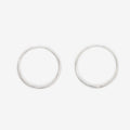 The Nina Gordon Large Momento Hoops in Sterling Silver