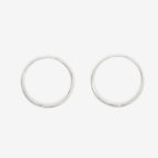 The Nina Gordon Large Momento Hoops in Sterling Silver