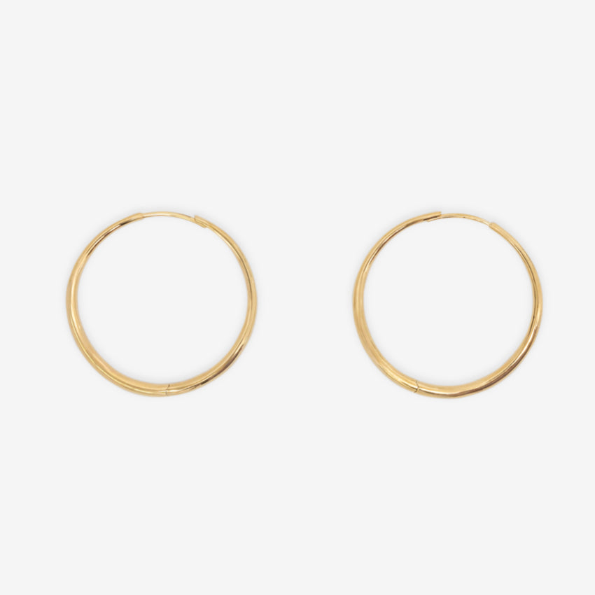 The Nina Gordon Large Momento Hoops in 14k Vermeil