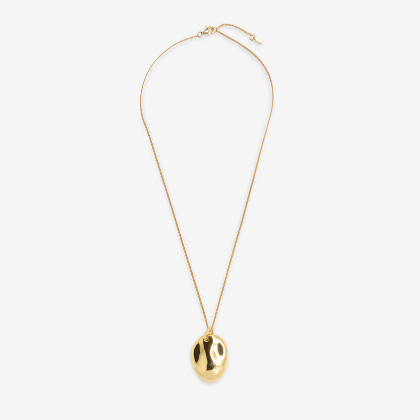 The Nina Gordon Dylan Dome Necklace in Gold on a blank background