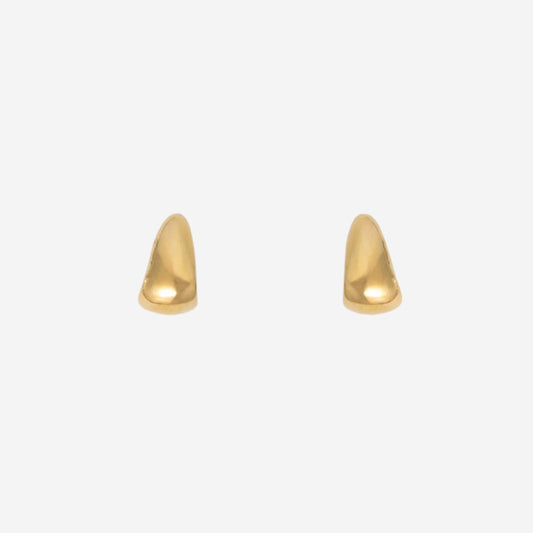 The Nina Gordon Rosco Earrings in Gold on a blank background