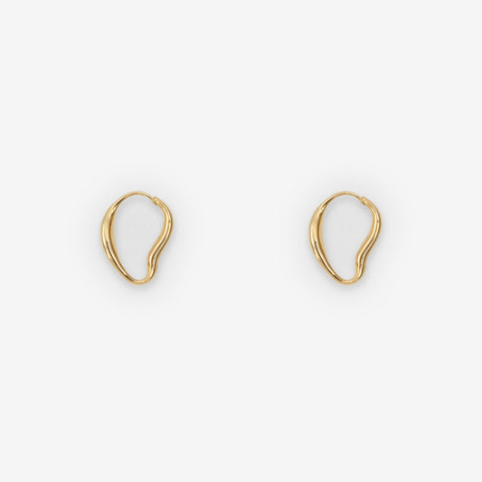 The Nina Gordon Version Hoops in Gold Vermeil on a blank background