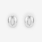 The Nina Gordon Via Studs in Sterling Silver on a blank background
