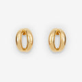The Nina Gordon Via Studs in Gold Vermeil on a blank background