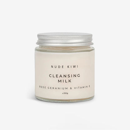 The Nude Kiwi Cleansing Milk on a blank background on a blank background.