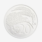 The One Lane Bridge 20 Cent Retro Coin on a blank background