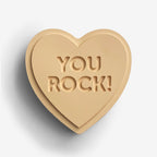 The One Lane Bridge "You Rock!" Sweet Heart in orange on a blank background