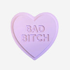 The One Lane Bridge "Bad Bitch" Unsweet Heart in Purple on a blank background