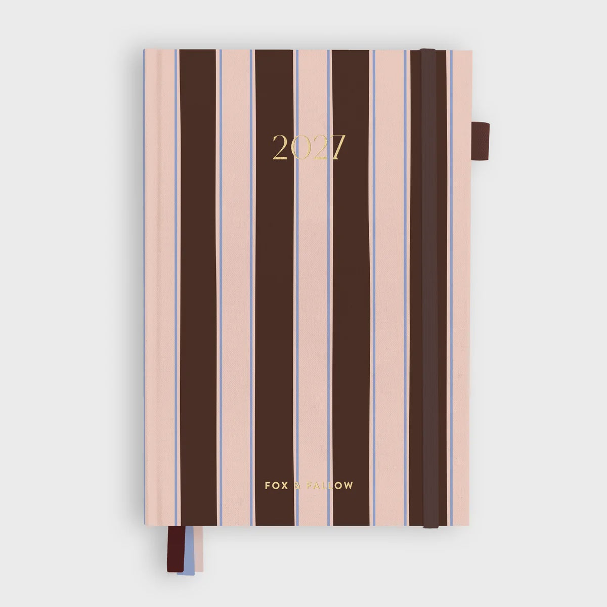2027 A5 Academic Vertical Planner | Chocolate Stripe