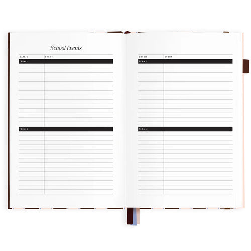 2027 A5 Academic Vertical Planner | Chocolate Stripe