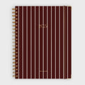 2027 A4 Academic Vertical Planner | Merlot Pinstripe
