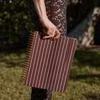 2027 A4 Academic Vertical Planner | Merlot Pinstripe