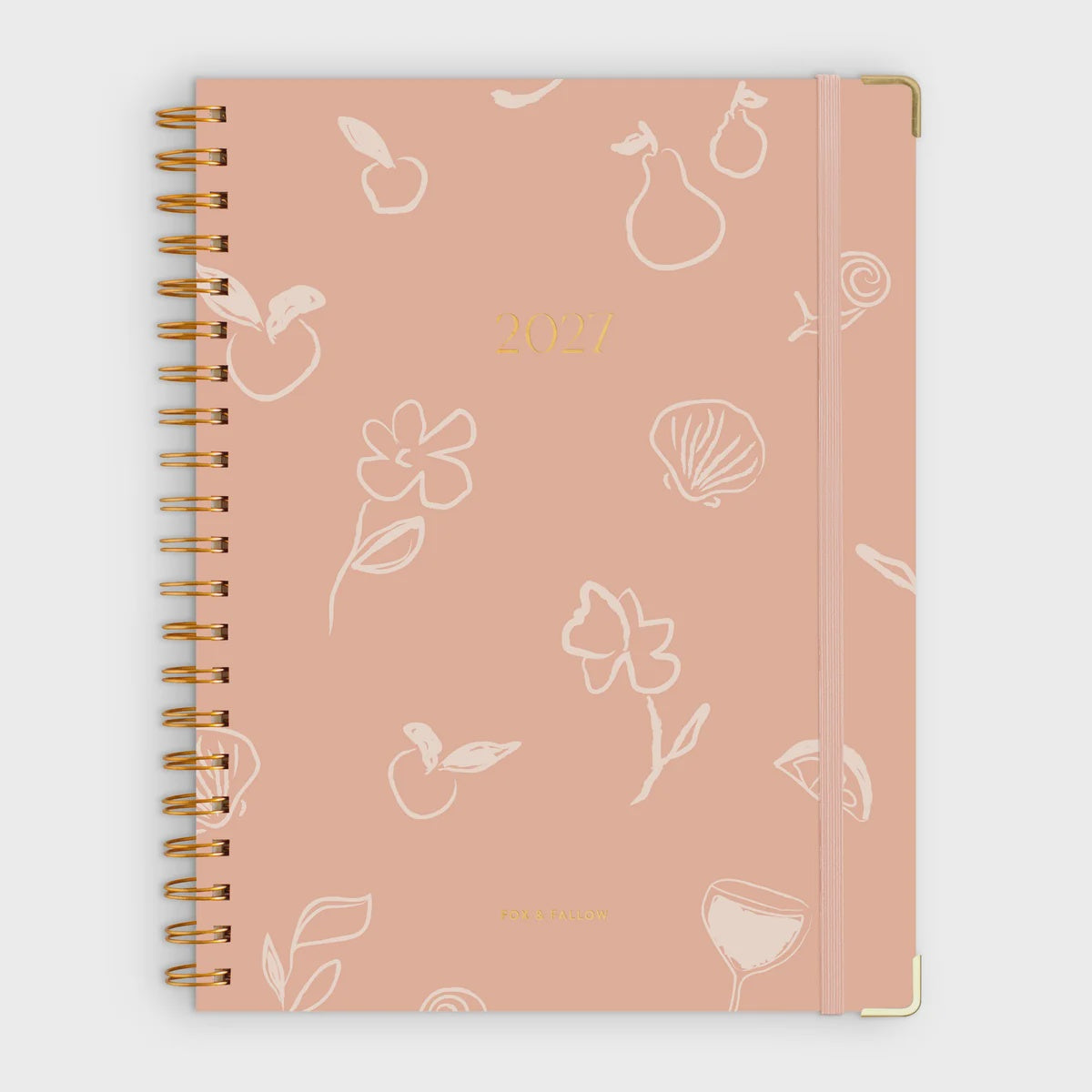 2027 A4 Academic Vertical Planner | Amalfi Peach