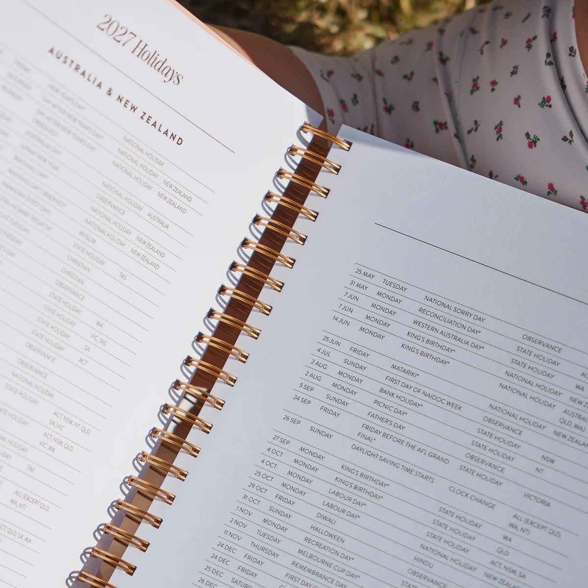 2027 A4 Academic Vertical Planner | Amalfi Peach