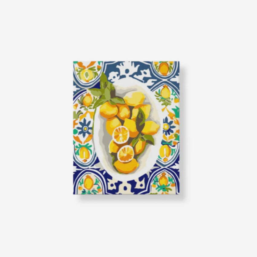 Paint Like Frida Amalfi Lemons on Small Canvas on a blank background